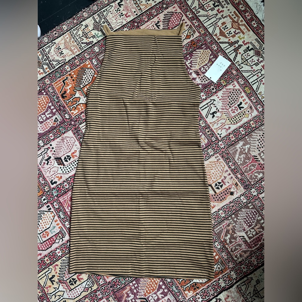 A New Day Brown Striped Dress